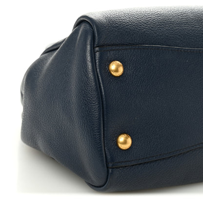 Prada Vitello Phenix Shopping Satchel Baltico 9 of 10