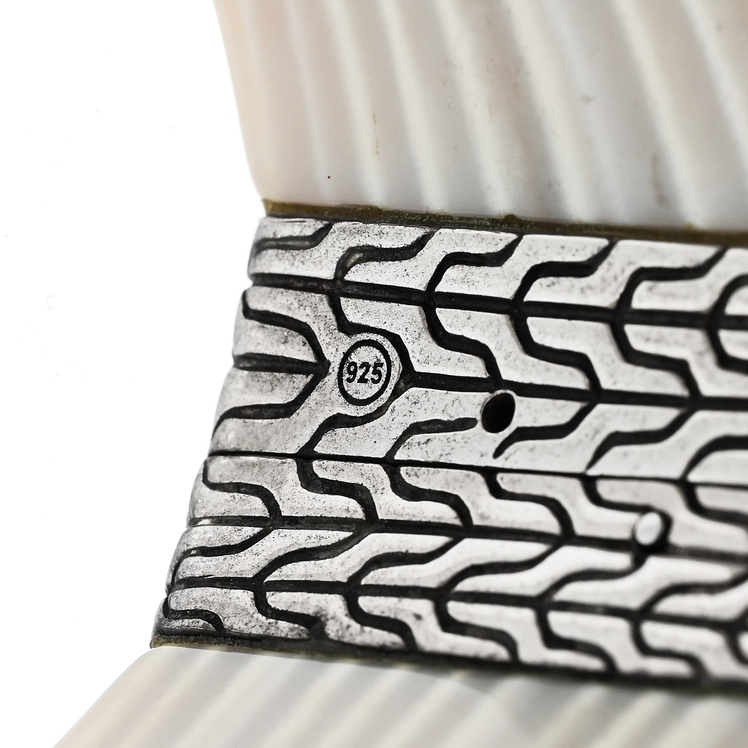 John Hardy Sterling Silver White Agate Cuff Bracelet 7 of 12