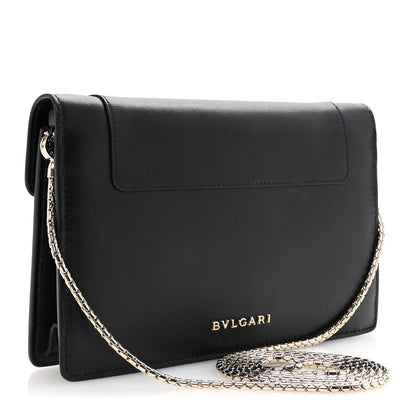 Bulgari Calfskin Serpenti Forever Chain Wallet Black 3 of 10