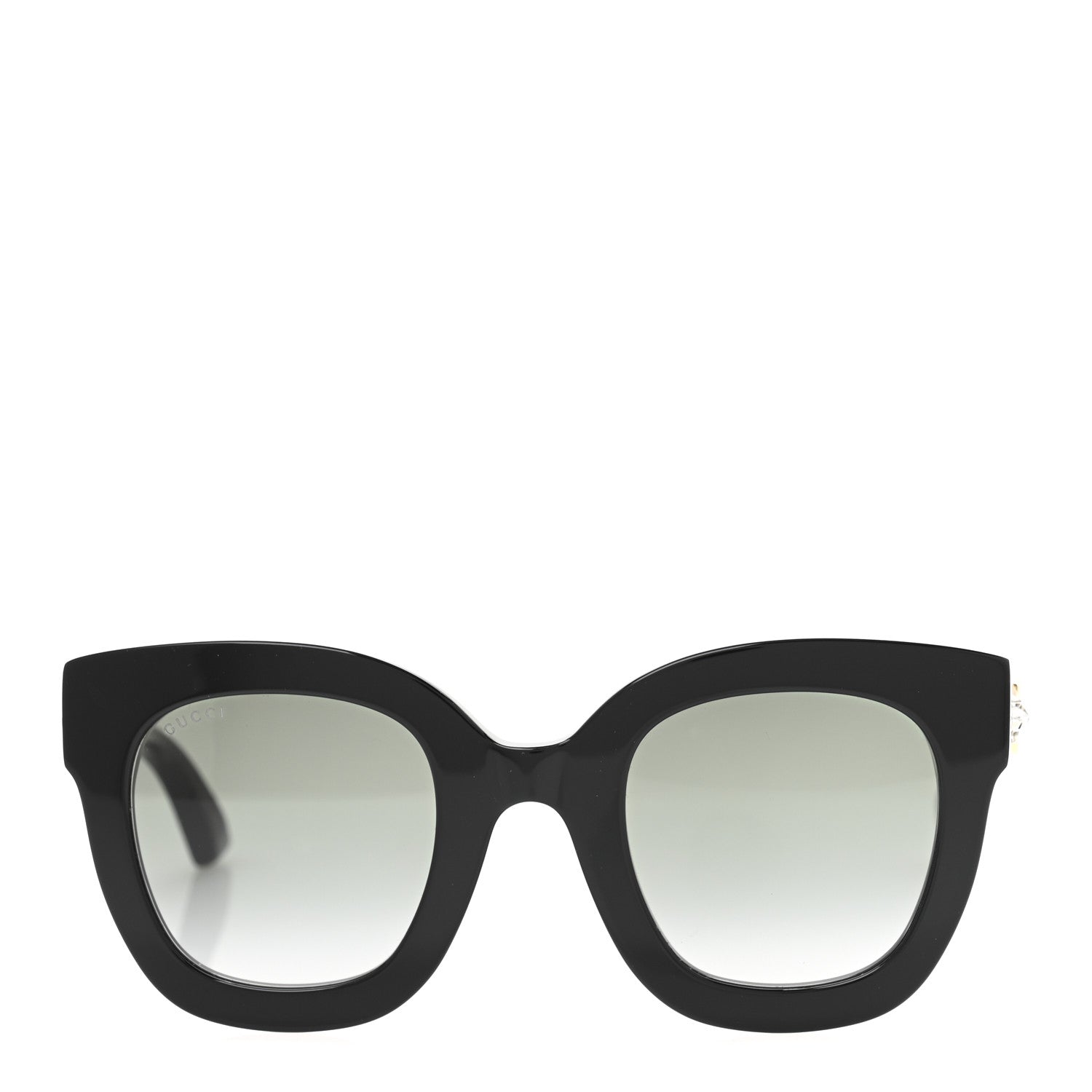 Gucci Acetate Crystal Star Round Frame Sunglasses GG0208S Black 2 of 9