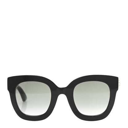 Gucci Acetate Crystal Star Round Frame Sunglasses GG0208S Black 2 of 9