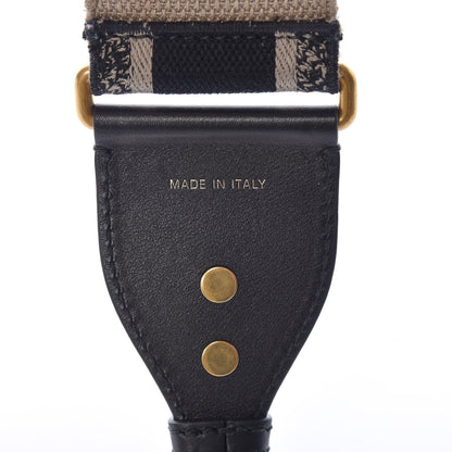 Christian Dior Canvas Embroidered Shoulder Strap Black 5 of 6