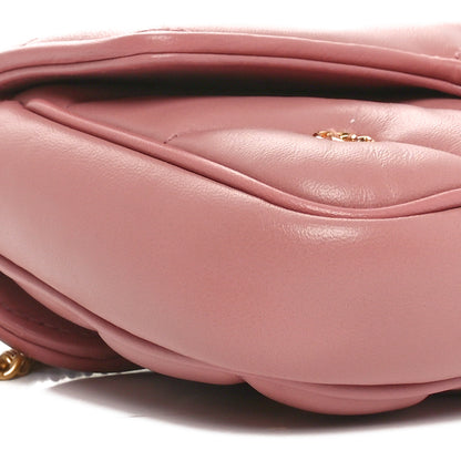 Gucci Calfskin Matelasse Double G Studs Mini Torchon GG Marmont Shoulder Bag Porcelain Rose 10 of 12