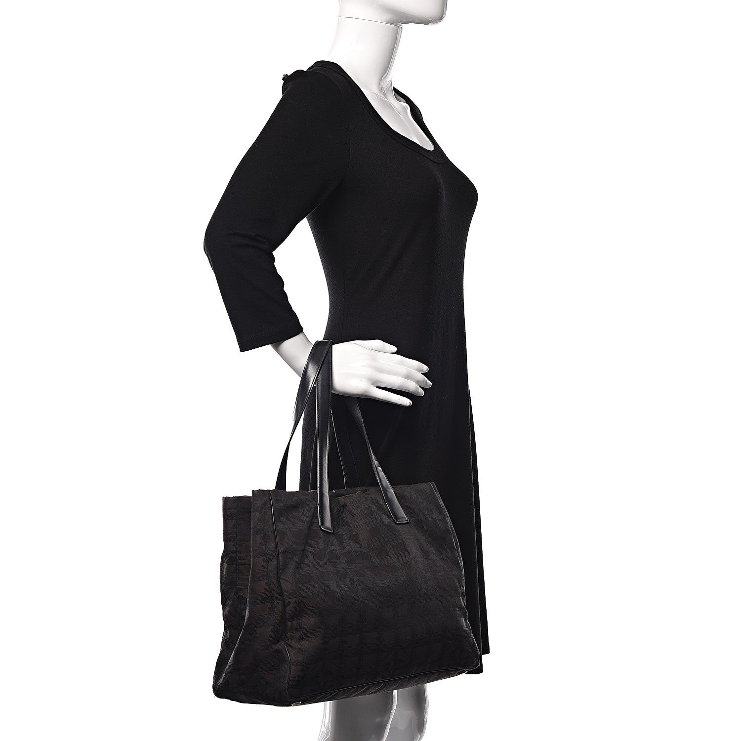 Chanel Nylon Large Travel Tote Black 2 of 12