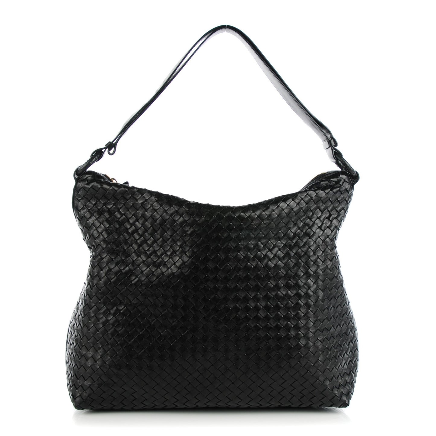 Vintage Nappa Intrecciato Shoulder Bag Nero Black