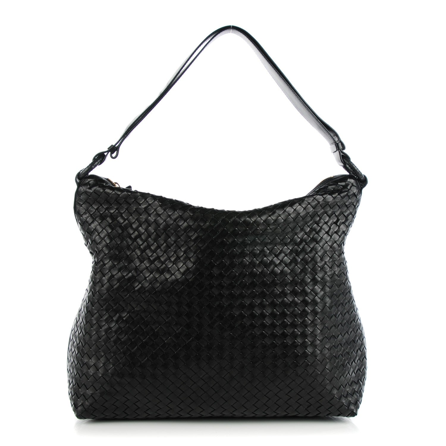 Bottega Veneta Vintage Nappa Intrecciato Shoulder Bag Nero Black 1 of 10