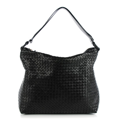 Bottega Veneta Vintage Nappa Intrecciato Shoulder Bag Nero Black 1 of 10