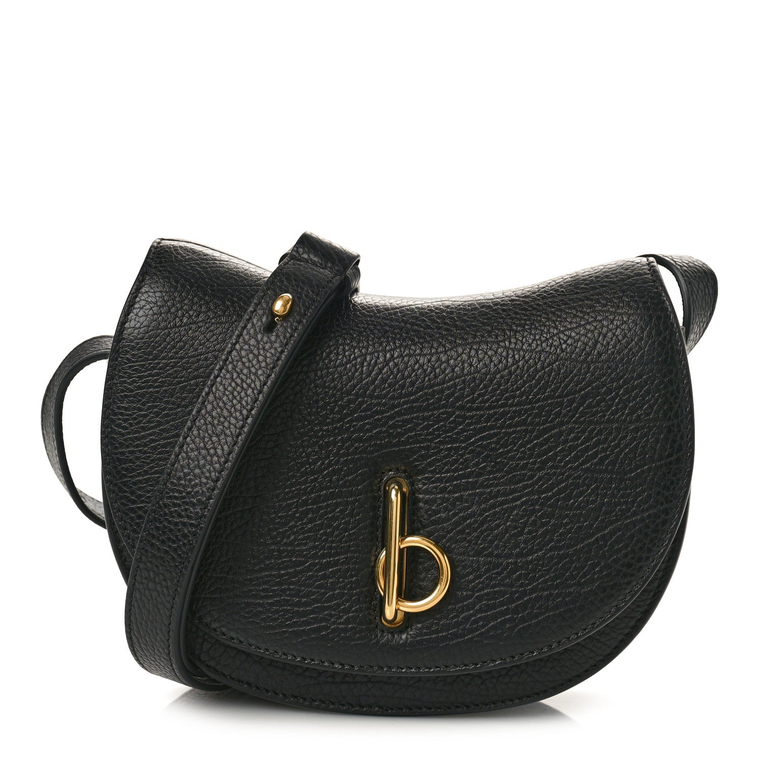 Burberry Calfskin Mini Rocking Horse Crossbody Black 1 of 9