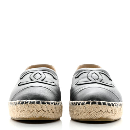 Chanel Lambskin CC Espadrilles 36 Black 2 of 11