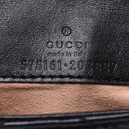 Gucci Calfskin Matelasse GG Marmont 2.0 Coin Purse On A Chain Black 6 of 7