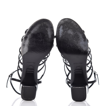 Hermes Calfskin Oracle Sandals 37.5 Black 5 of 11