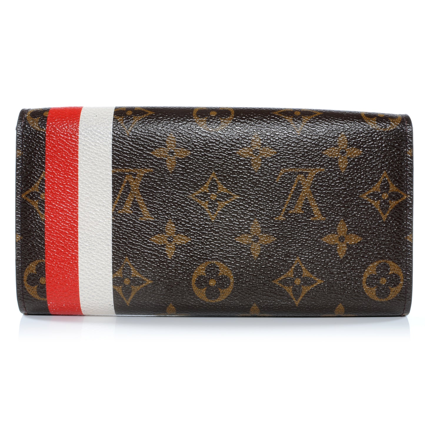 Monogram Groom Sarah Wallet Red