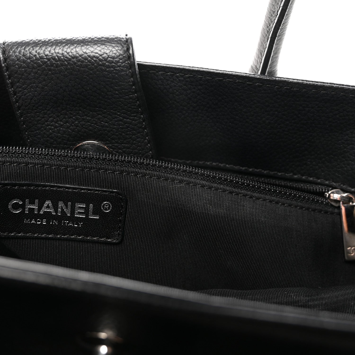 Chanel Calfskin Cerf Executive Shopper Tote Black 7 of 11