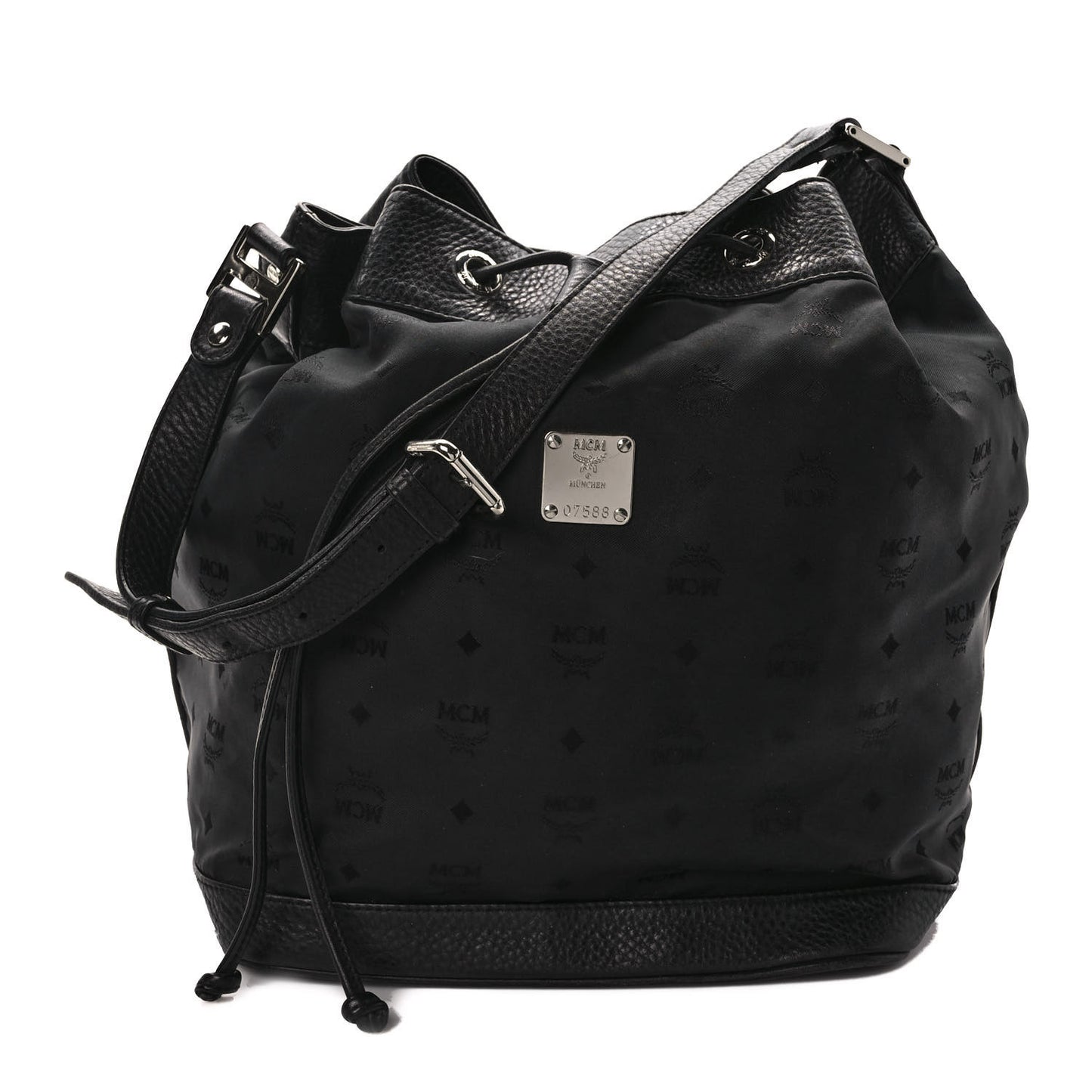 Nylon Monogram Bucket Black