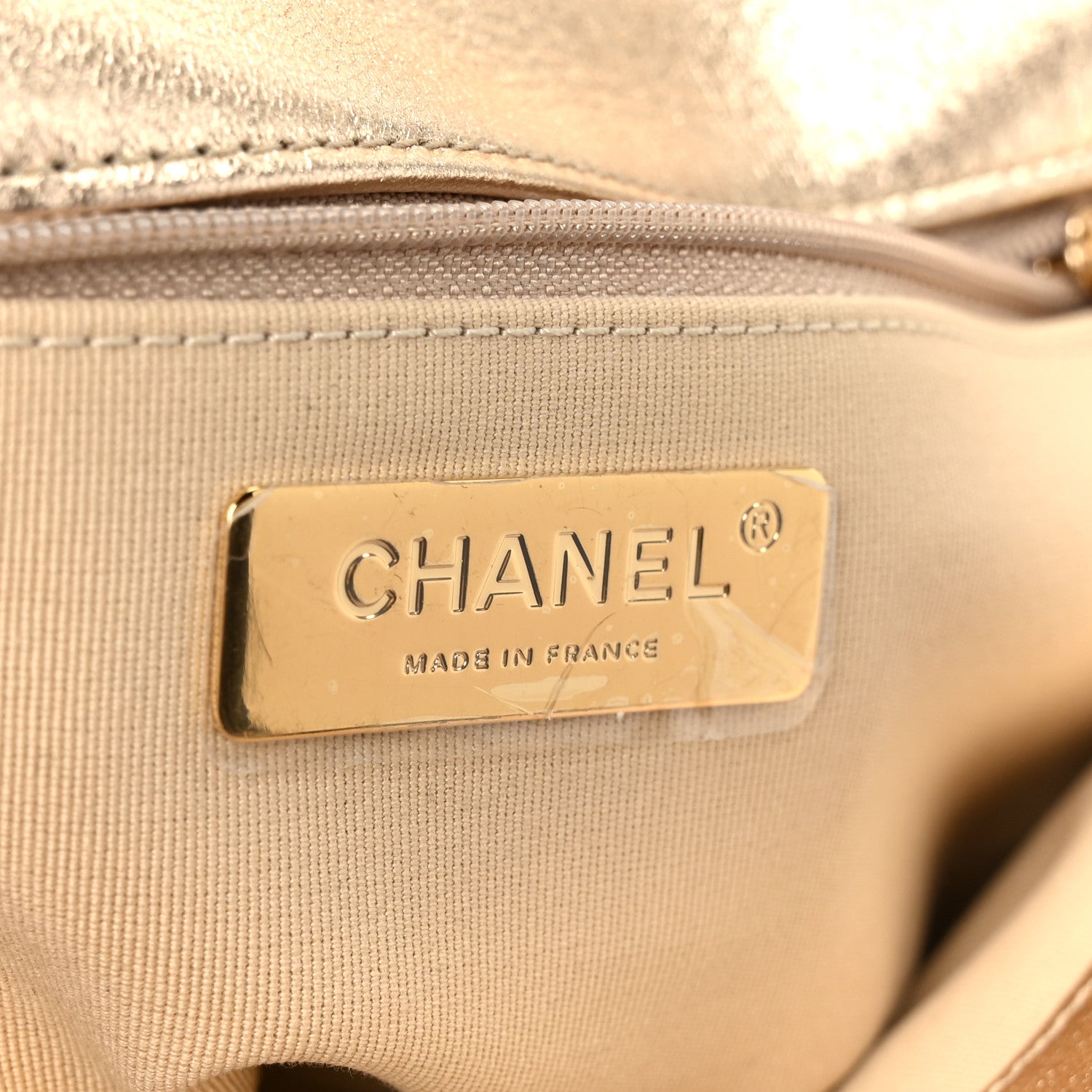 Chanel Metallic Calfskin Crochet Medium Chanel 19 Flap Gold 6 of 10