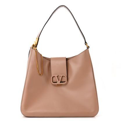 Valentino Garavani Smooth Calfskin VSling Hobo Bag Camel Rose 1 of 11