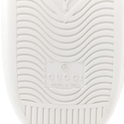 Gucci Calfskin Interlocking G Perforated Womens Ace Sneakers 37.5 White Wild Rose 6 of 9
