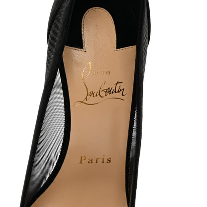 Christian Louboutin Veau Velours Rete Galativi 100 Pumps 37 Black 7 of 8