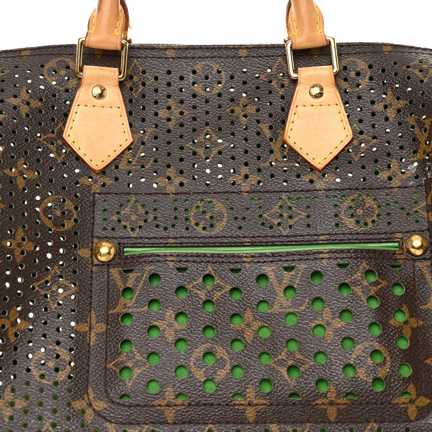 Louis Vuitton LOUIS VUITTON Monogram Perforated Speedy 30 Green 7 of 13