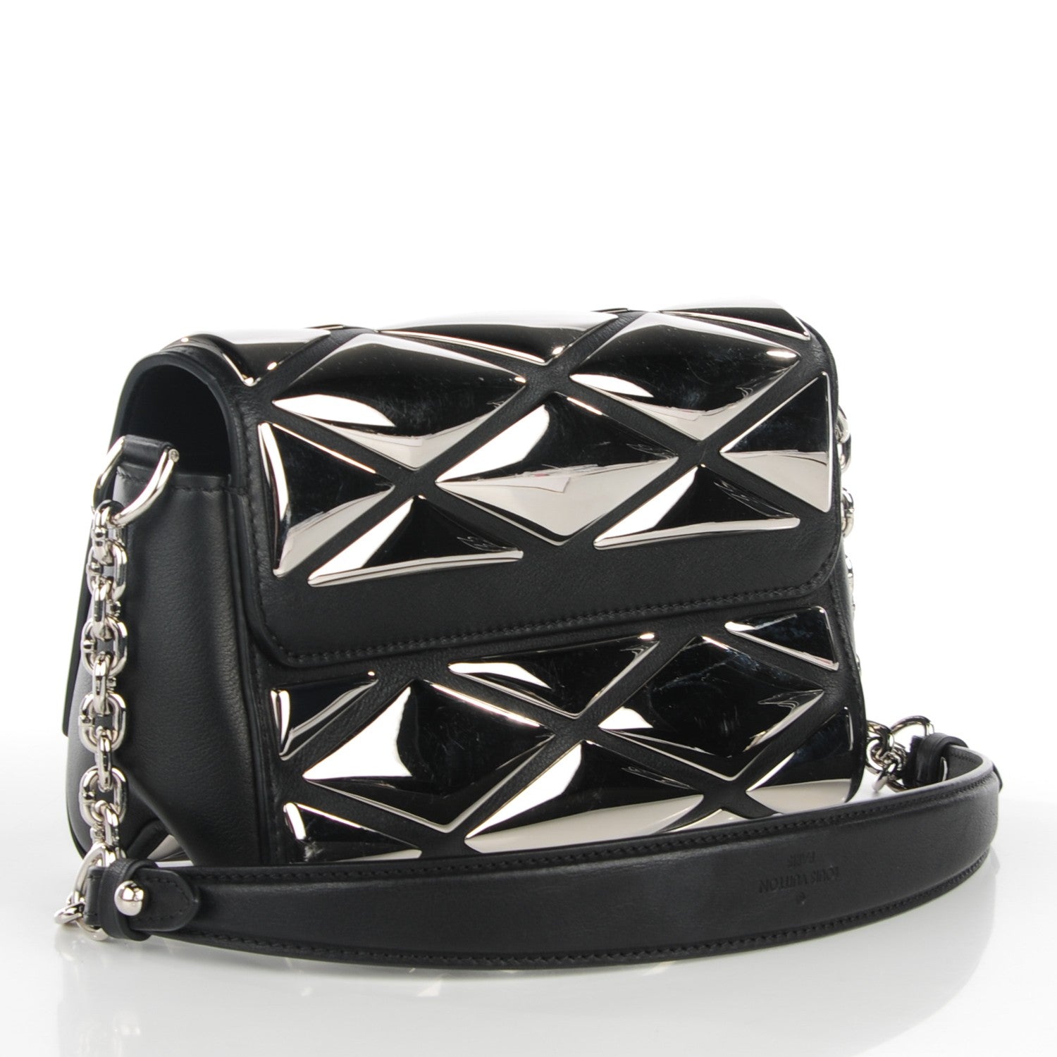 Louis Vuitton Calfskin Malletage GO-14 PM Black 3 of 6