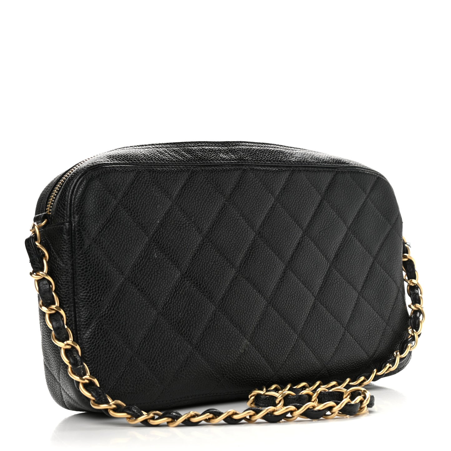 Caviar Quilted CC Camera Shoulder Bag Black