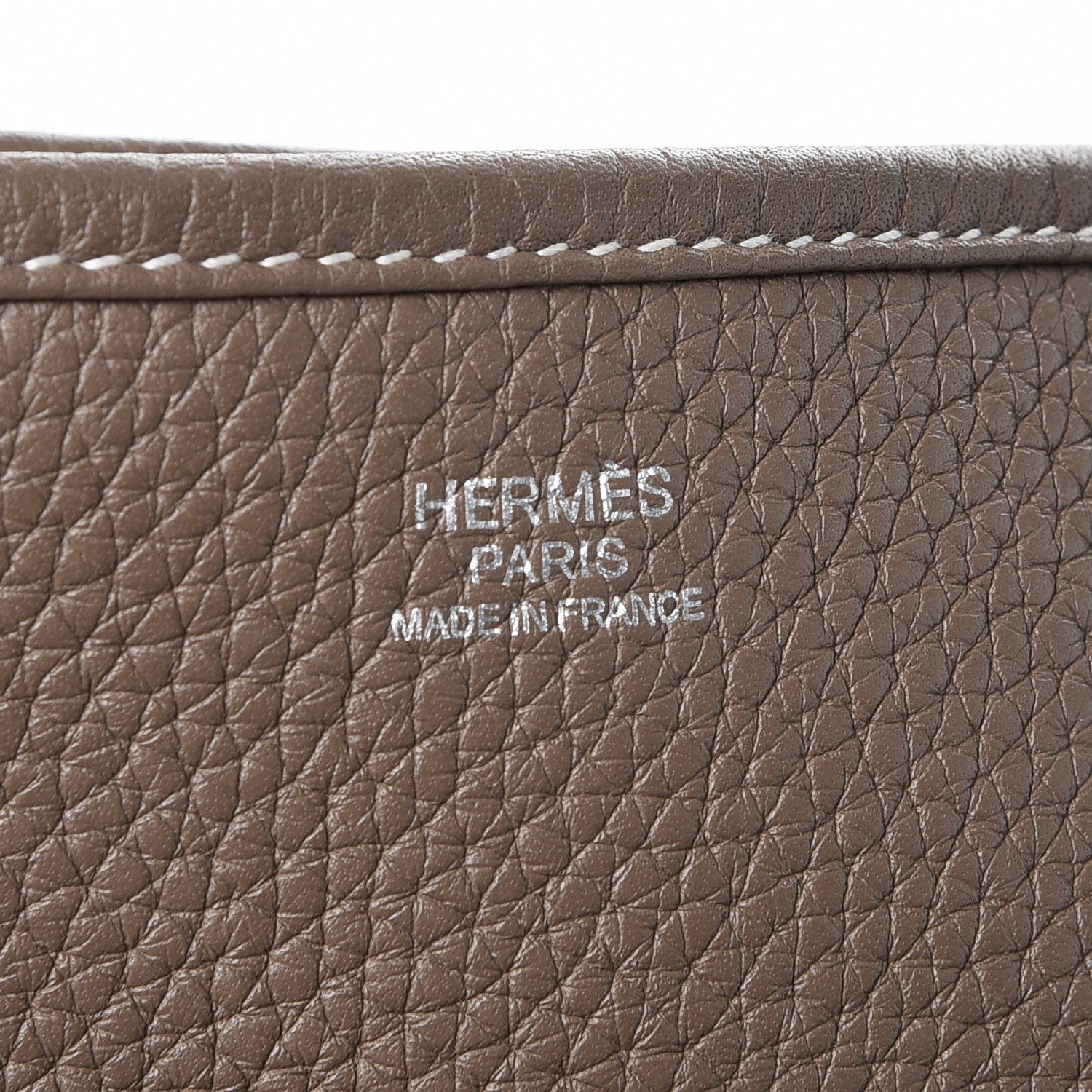 Hermes Taurillon Clemence Evelyne III GM Etoupe 6 of 7