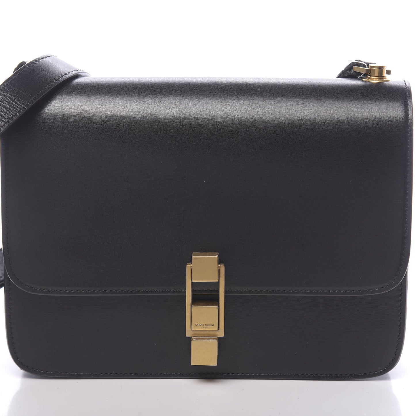 Smooth Calfskin Carre Satchel Black