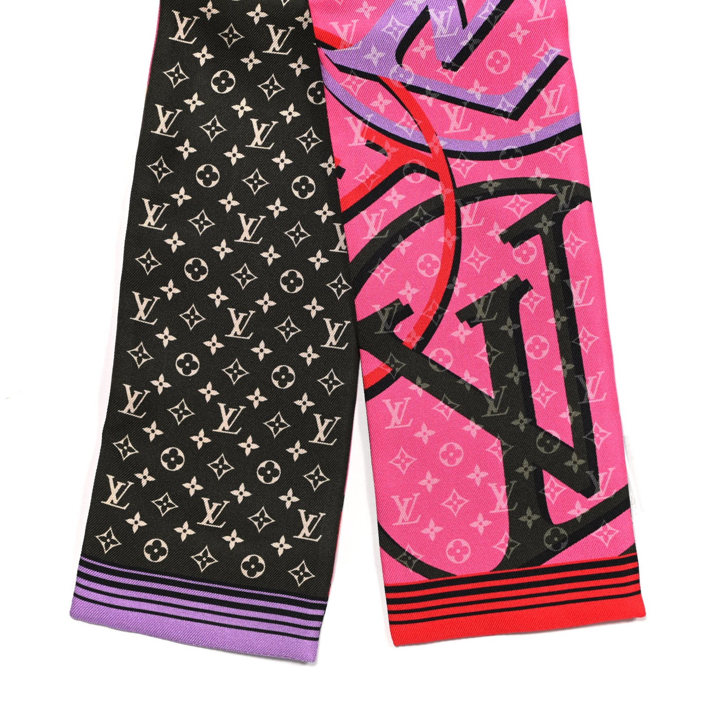 Silk Monogram Planet LV Bandeau Pink