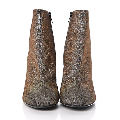 Saint Laurent Glitter Babies Zip Boots 36.5 Black Gold 2 of 11