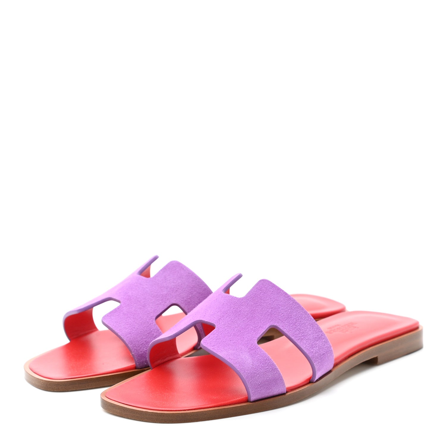 Hermes Suede Goatskin Oran Sandals 36 Violet Parme 3 of 8