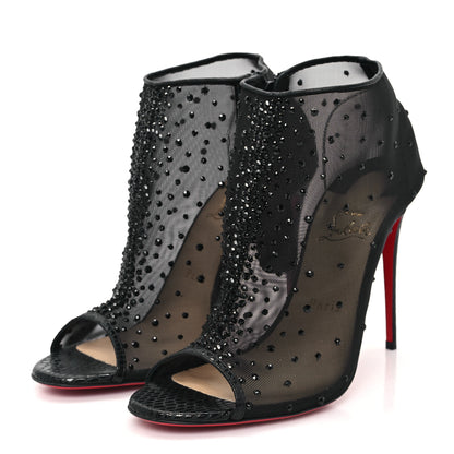 Christian Louboutin Calfskin Jurassic Rete Strass Illimiboot 100 Booties 39 Black 4 of 8