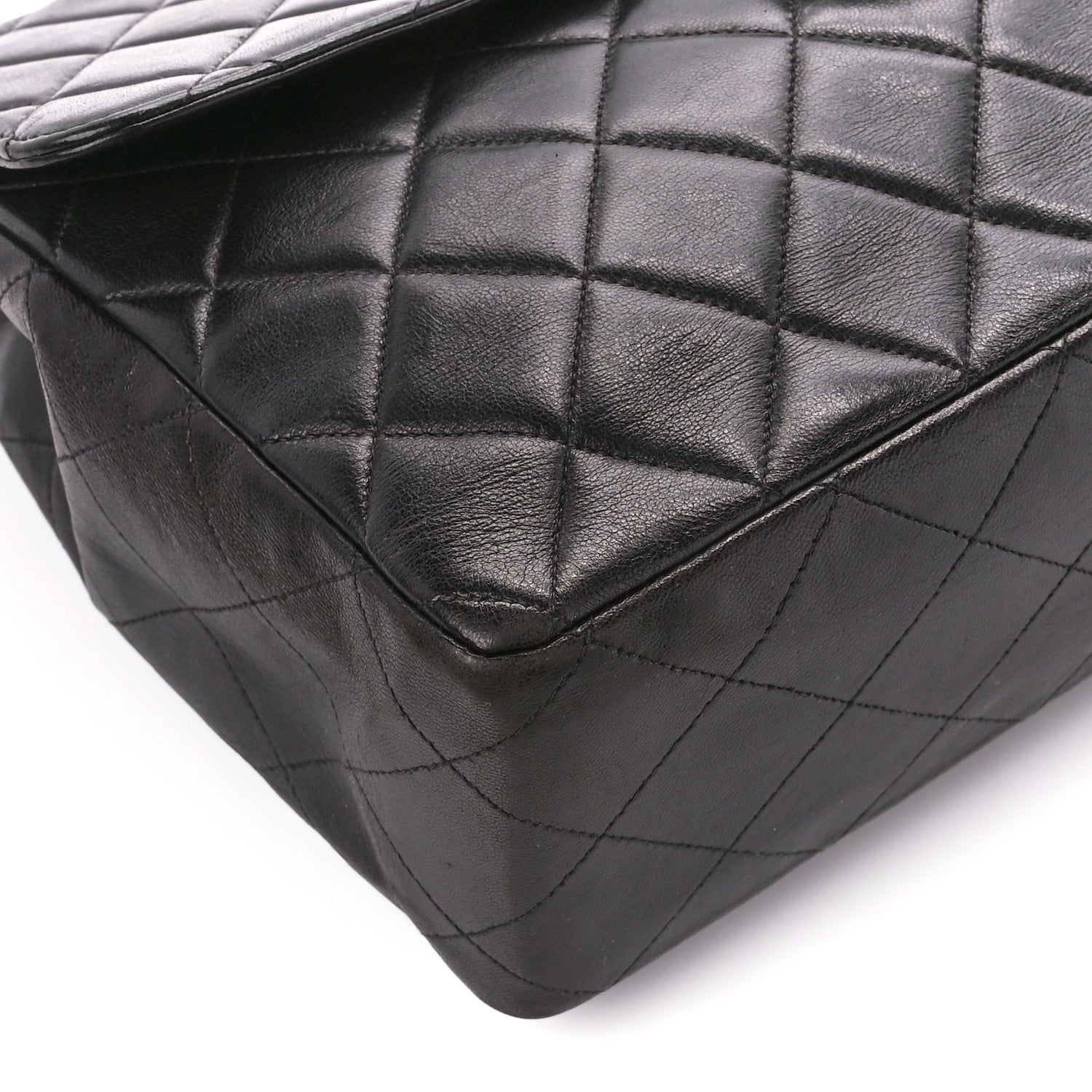 Chanel Lambskin Quilted Jumbo Single Flap Black 10 of 12
