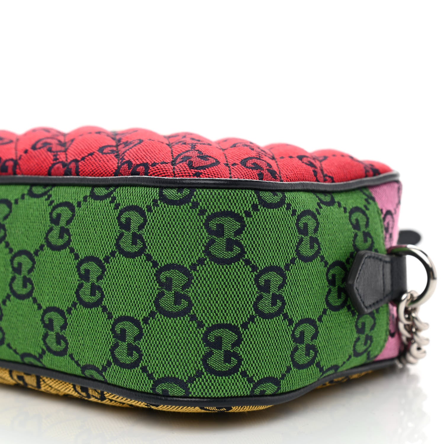 Gucci Monogram Multicolor Matelasse Diagonal Small GG Marmont Chain Shoulder Bag Red Blue Yellow Green Pink 8 of 8