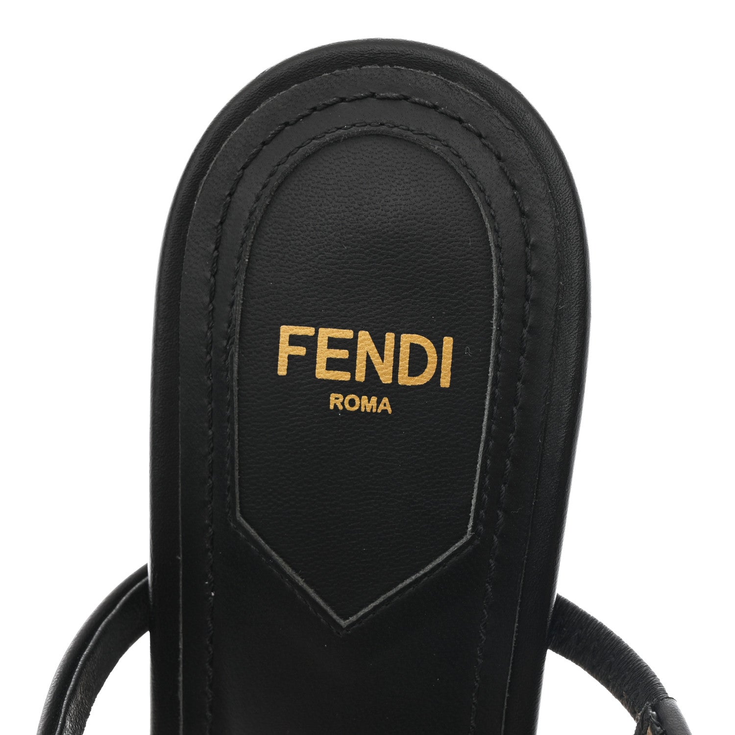 Fendi Calfskin Fendi First Mule Sandals 39 Black 1776882