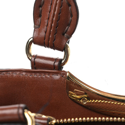 Burberry House Check Bridle Calfskin Hepburn Satchel Tan 12 of 12