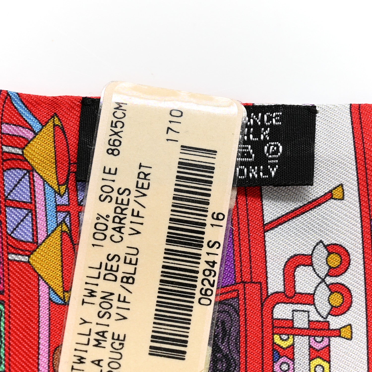 Hermes Silk La Maison des Carres Twilly Rouge Vif Blue Vif Vert 3 of 4