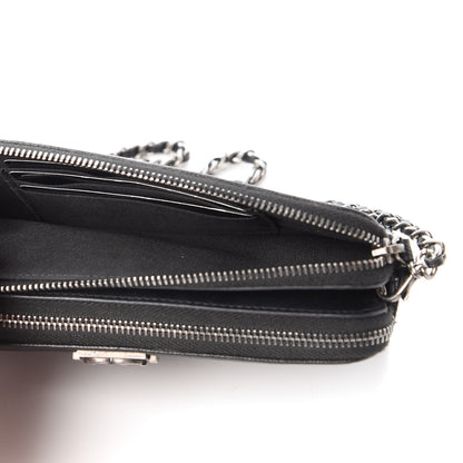 Chanel Caviar Quilted Small Boy Clutch With Chain Black 5 of 14