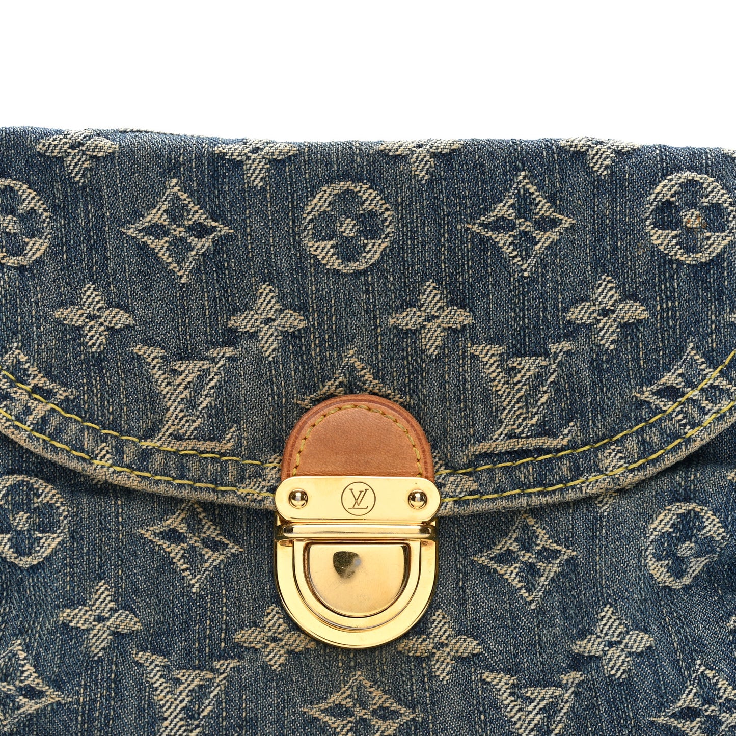 Monogram Denim Mini Pleaty Blue