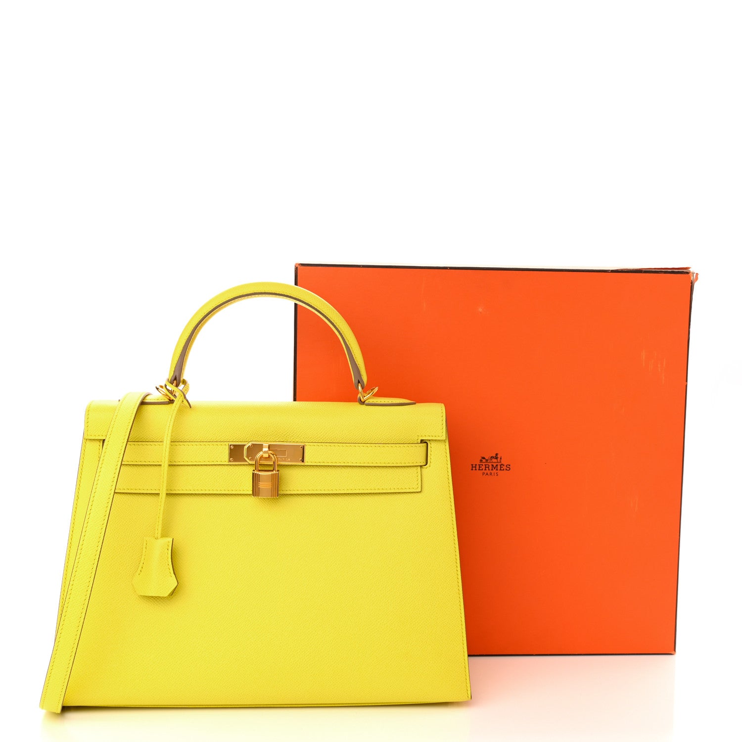 Hermes Epsom Kelly Sellier 32 Soufre 11 of 11