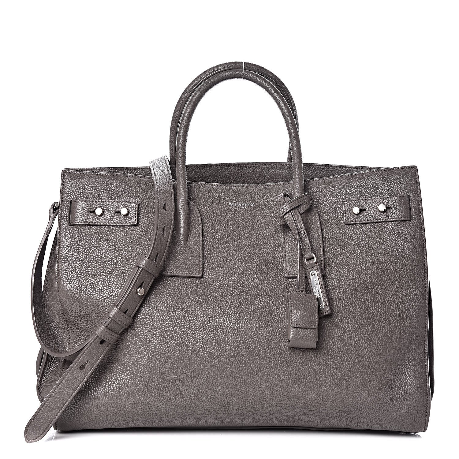Saint Laurent Grained Calfskin Medium Souple Sac De Jour Kaki Militaire 1 of 12