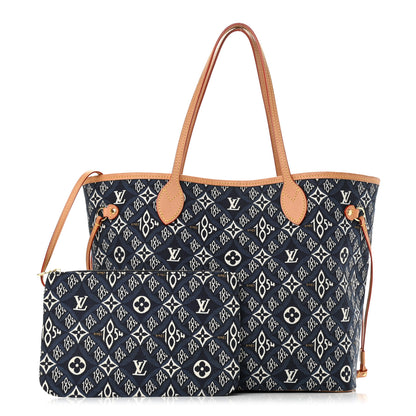 Louis Vuitton Jacquard Since 1854 Neverfull MM Blue 1 of 10