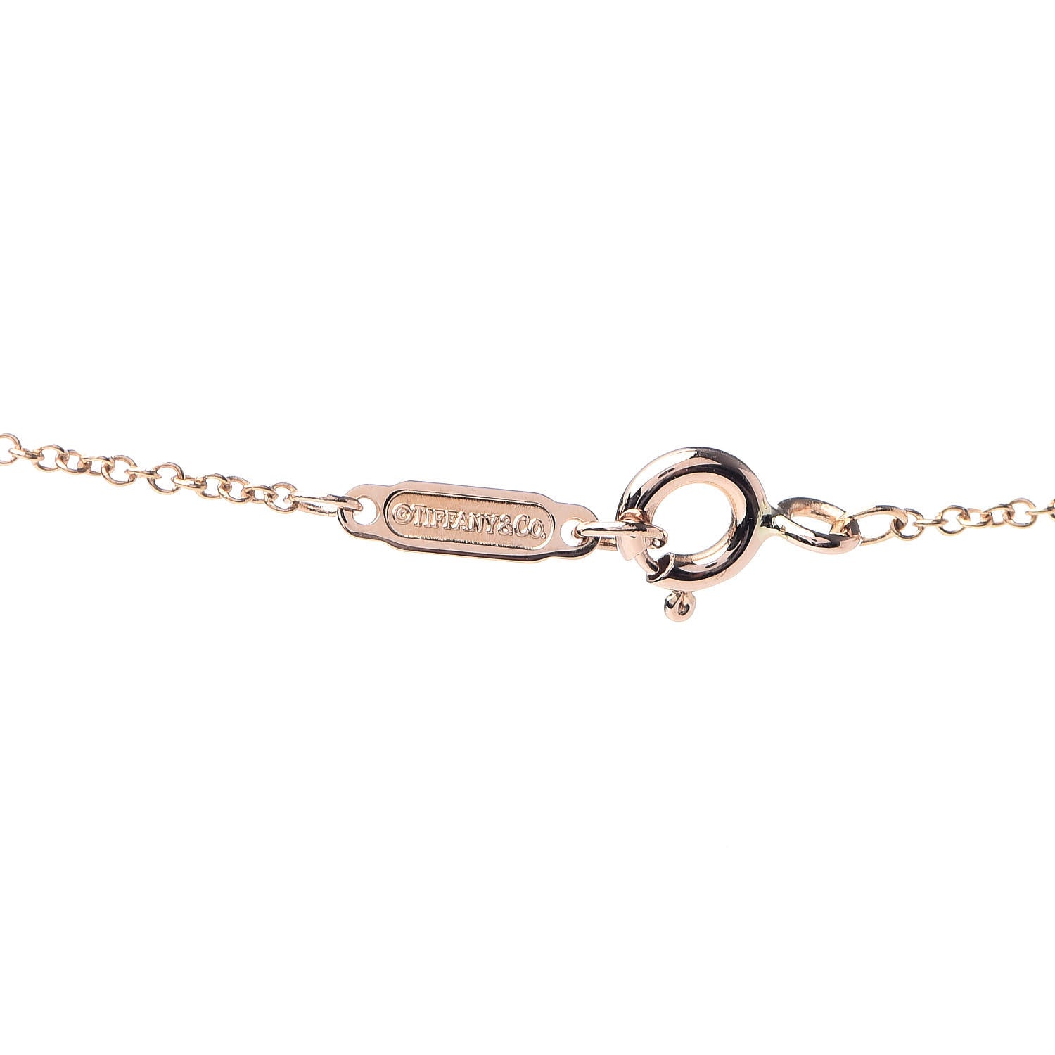 Tiffany 18K Rose Gold Diamond Somerset Pendant Necklace 6 of 7