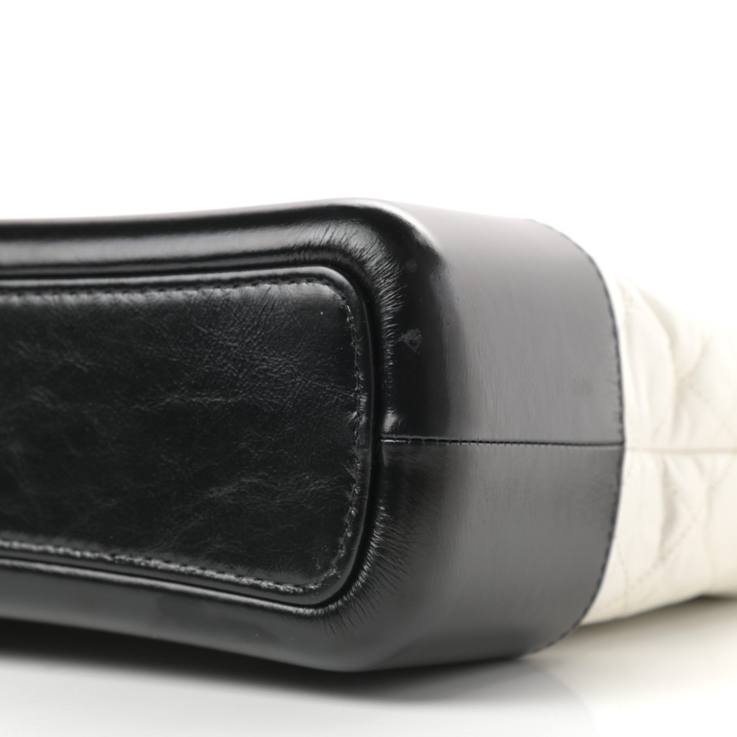 Chanel Aged Calfskin Quilted Medium Gabrielle Hobo Black White 9 of 11