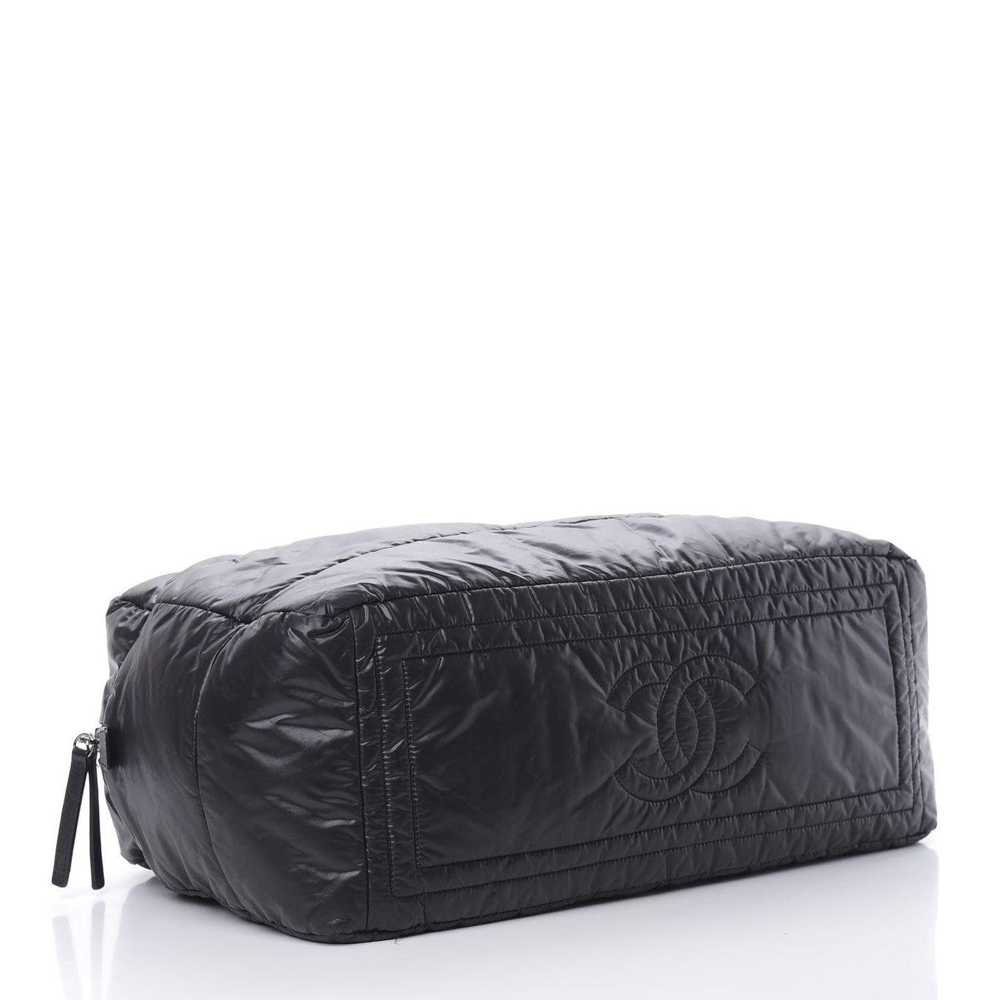 Nylon Quilted Large Coco Cocoon Tote Black