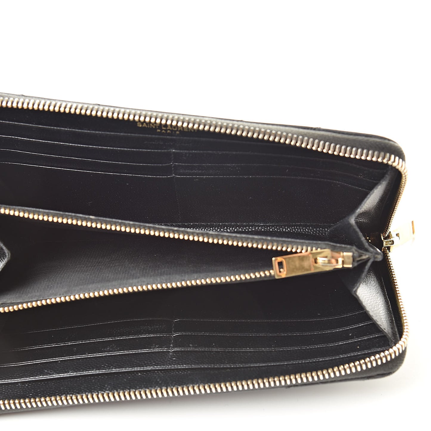 Grain De Poudre Matelasse Chevron Monogram Zip Around Wallet Grey