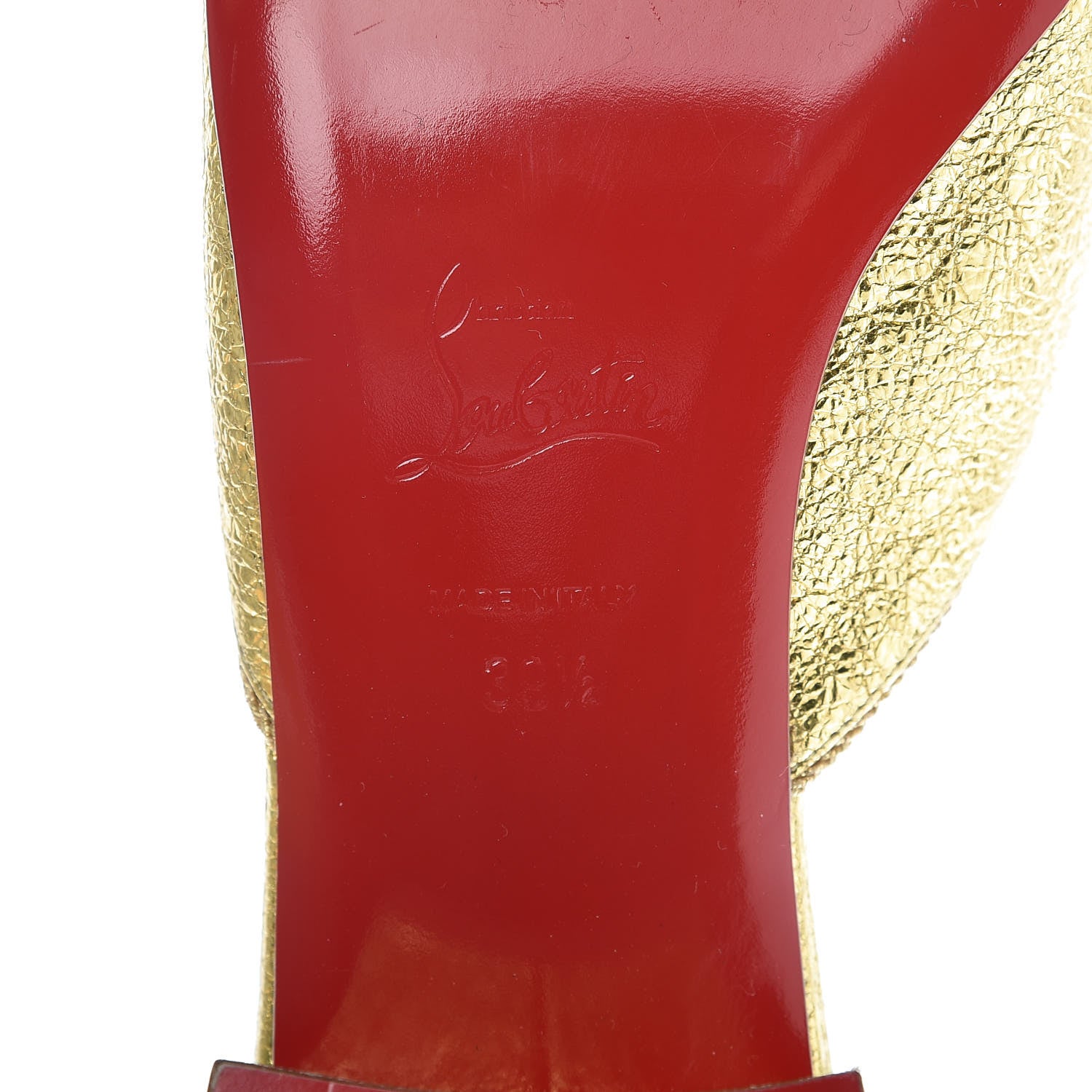 Christian Louboutin Calfskin Specchio Barry 35 Mules 39.5 Gold 6 of 8