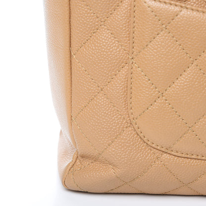 Chanel Caviar Quilted Petit Shopping Tote PST Dark Beige 11 of 15