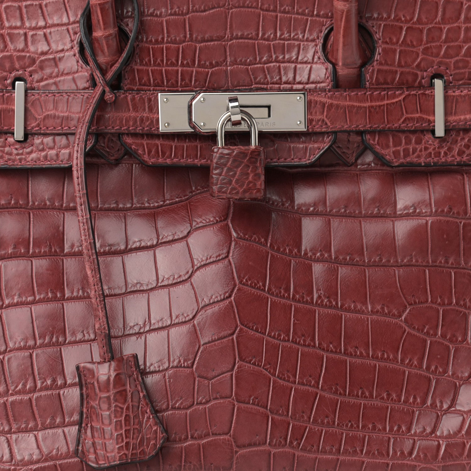 Hermes Matte Niloticus Crocodile Birkin 30 Rouge H 8 of 17