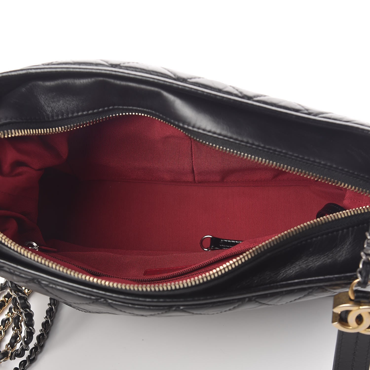Chanel Aged Calfskin Quilted Medium Gabrielle Hobo Black 5 of 9