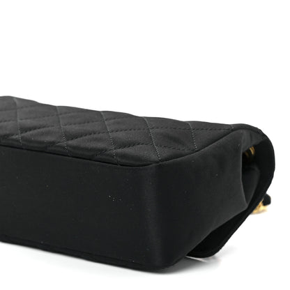 Chanel Satin Quilted Flap Black 12 of 13